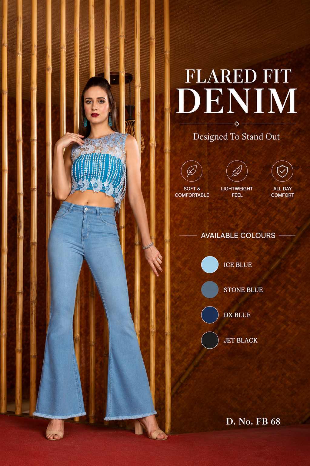 Flare Denim - Power Lycra Denim