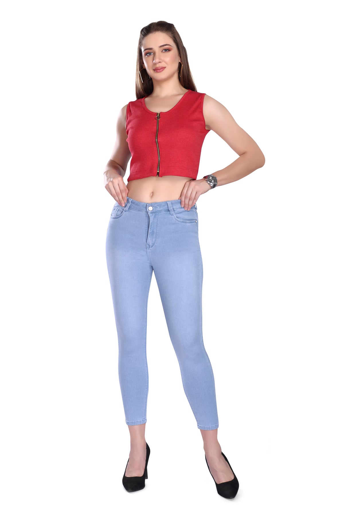 High Rise Skinny Fit - Ice Blue
