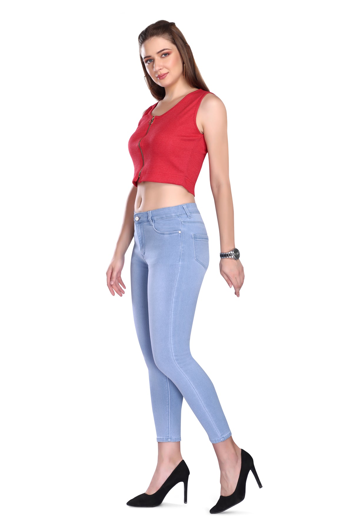 High Rise Skinny Fit - Ice Blue
