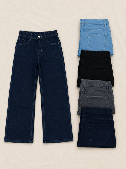 Wide Leg Silky Denim