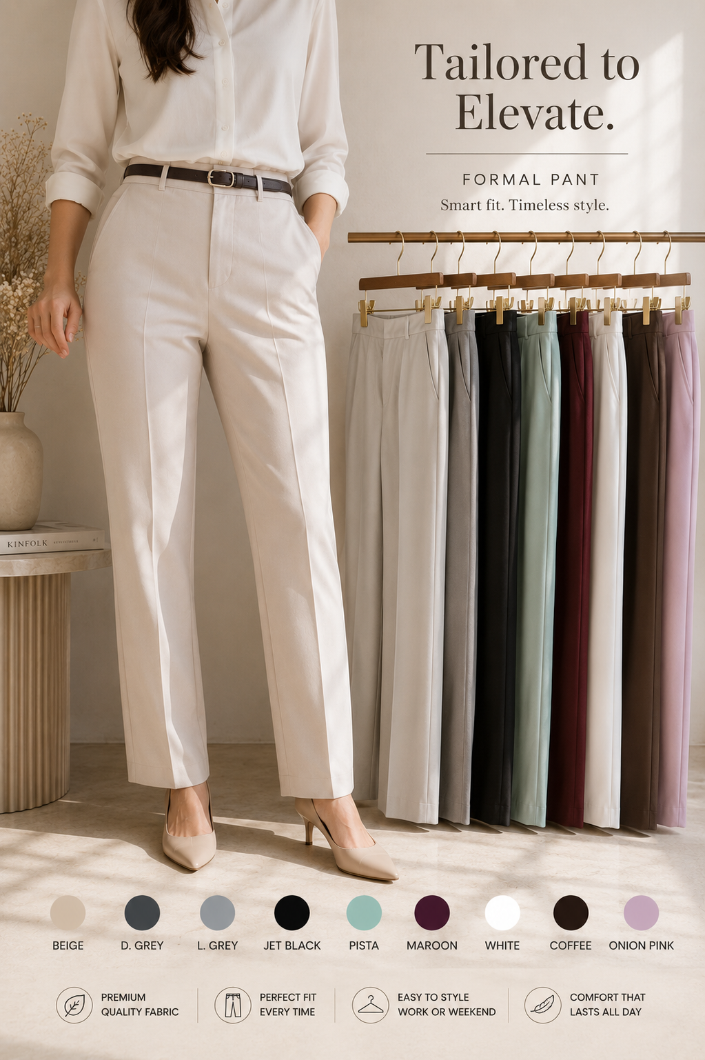 Formal Pant - 4 way Lycra