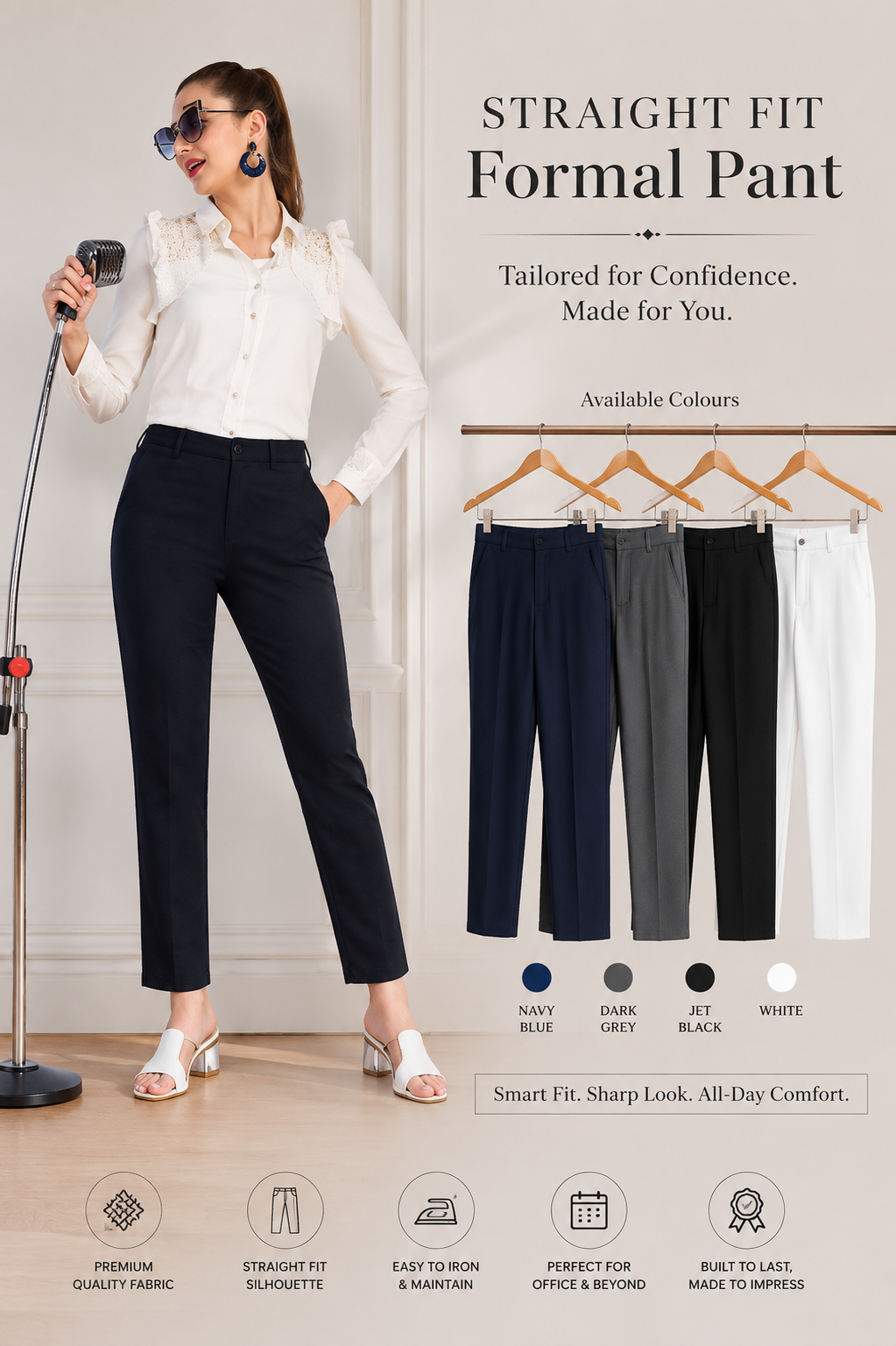 Formal Pant - Straight Fit