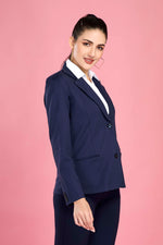 Formal Blazer - Navy Blue - Stretchable Soft Fabric.
