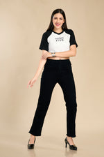 Side Shimmer - Straight Fit Denim