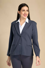Formal Blazer - Dark Grey - Stretchable Soft Fabric.