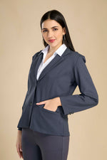 Formal Blazer - Dark Grey - Stretchable Soft Fabric.