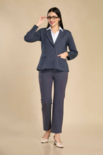 Formal Blazer - Dark Grey - Stretchable Soft Fabric.