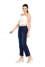Side Shimmer - Straight Fit Denim