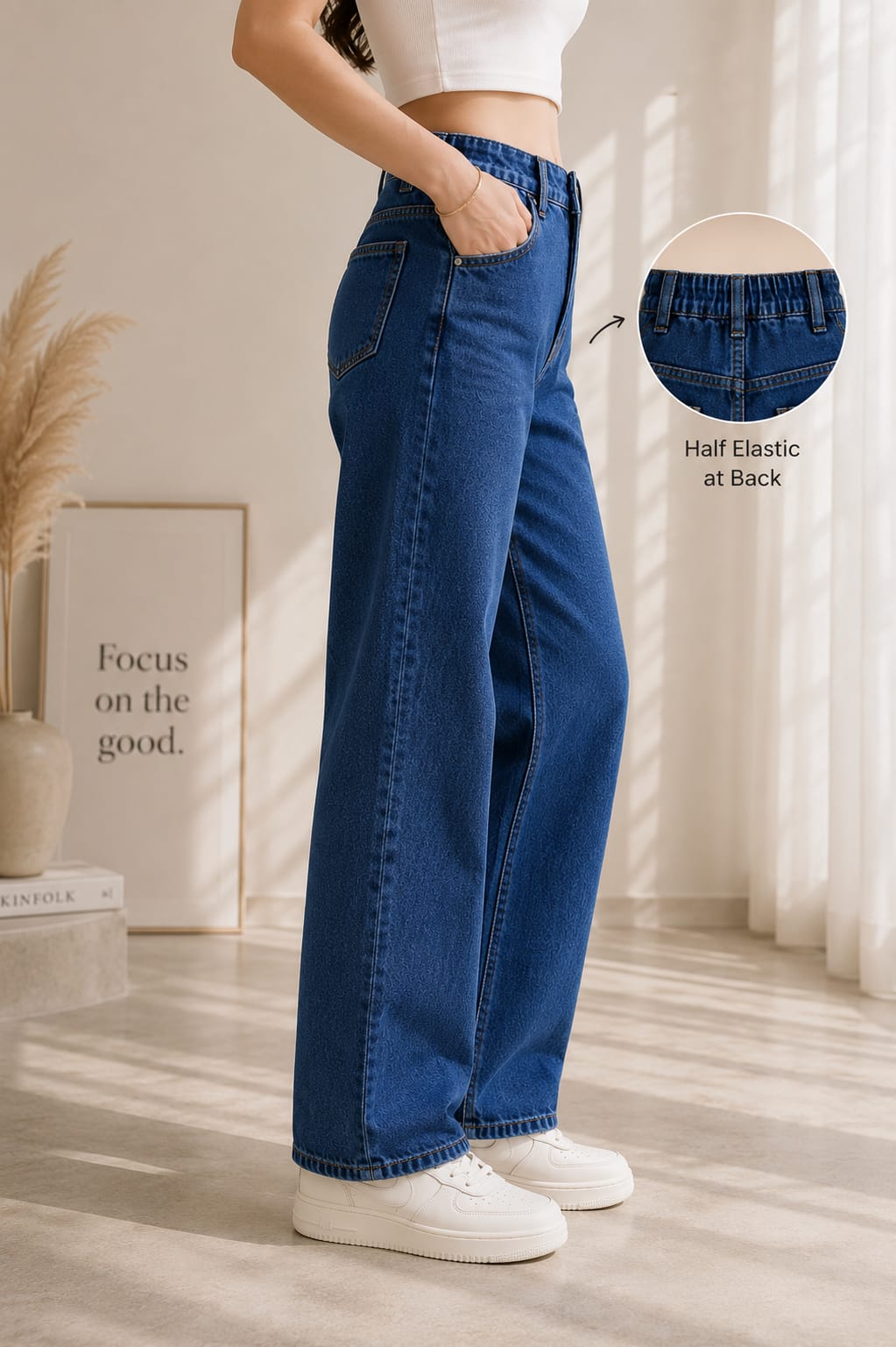 Wide Leg - Non-Lycra Denim