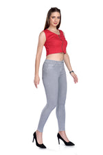 High Rise Skinny Fit - Light Grey