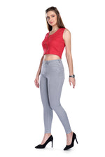 High Rise Skinny Fit - Light Grey