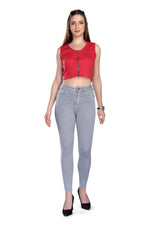 High Rise Skinny Fit - Light Grey