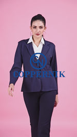 Formal Blazer - Navy Blue - Stretchable Soft Fabric.